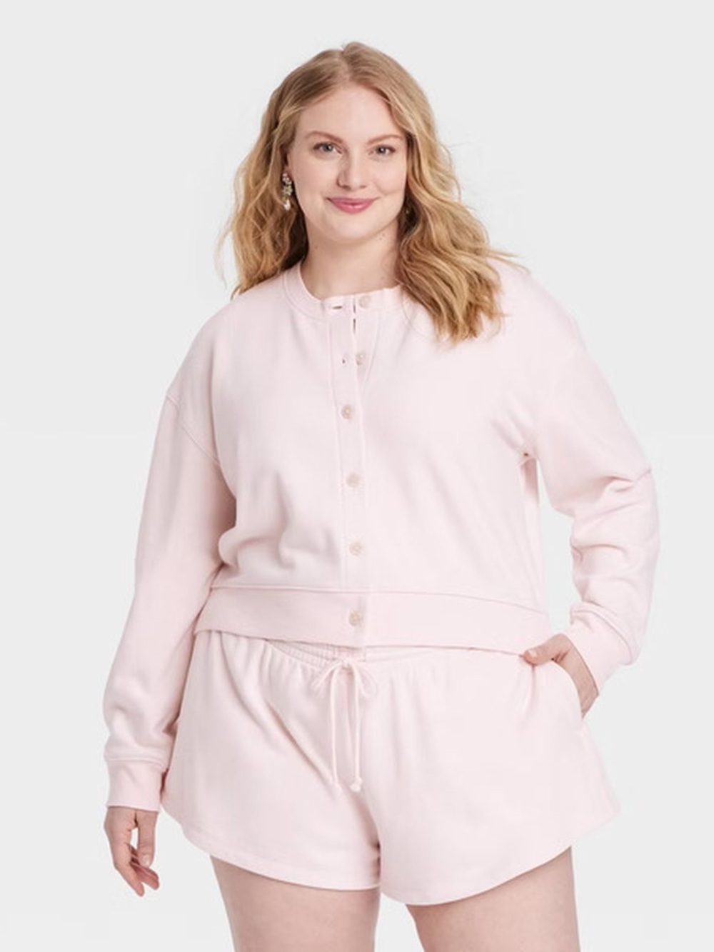 Universal Thread Pink Cropped Cardigan
